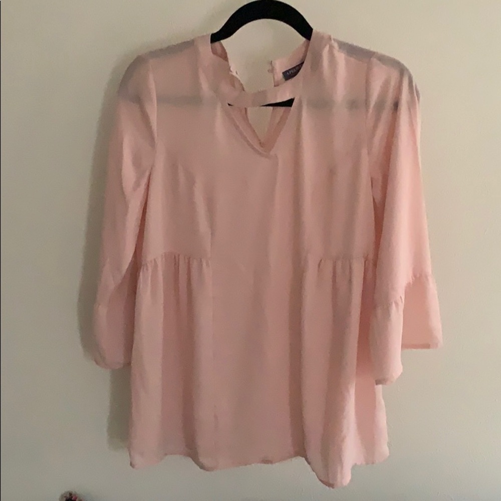 Pink maternity blouse